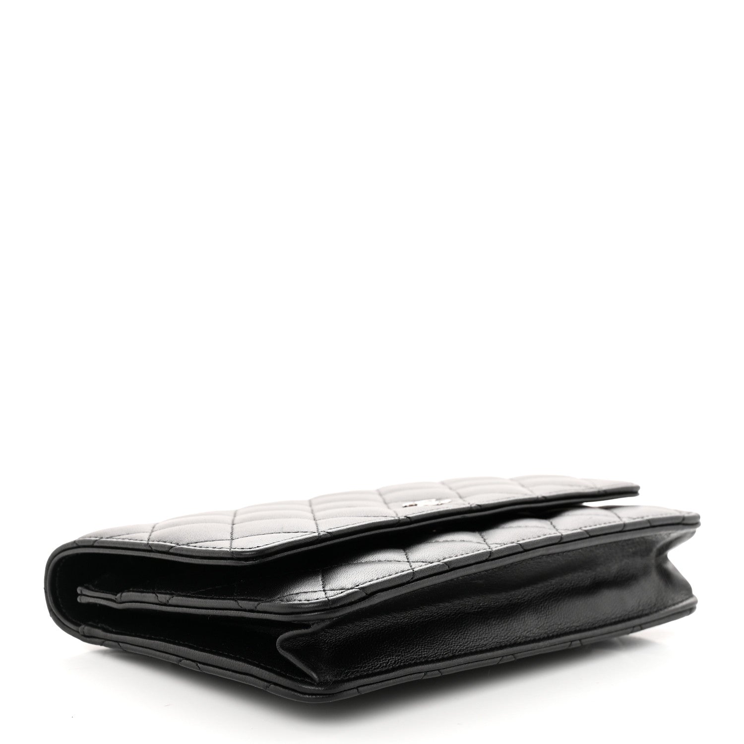 Chanel Lambskin Quilted Wallet On Chain WOC Black 4 of 13