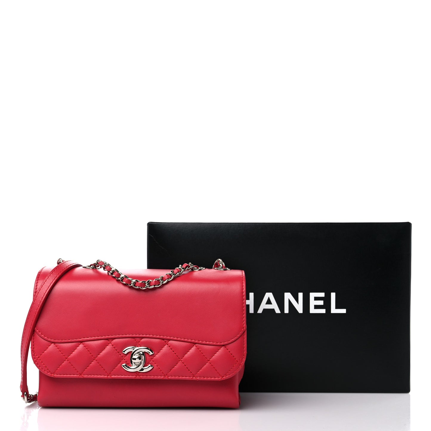Calfskin Mini Tramezzo Flap Red