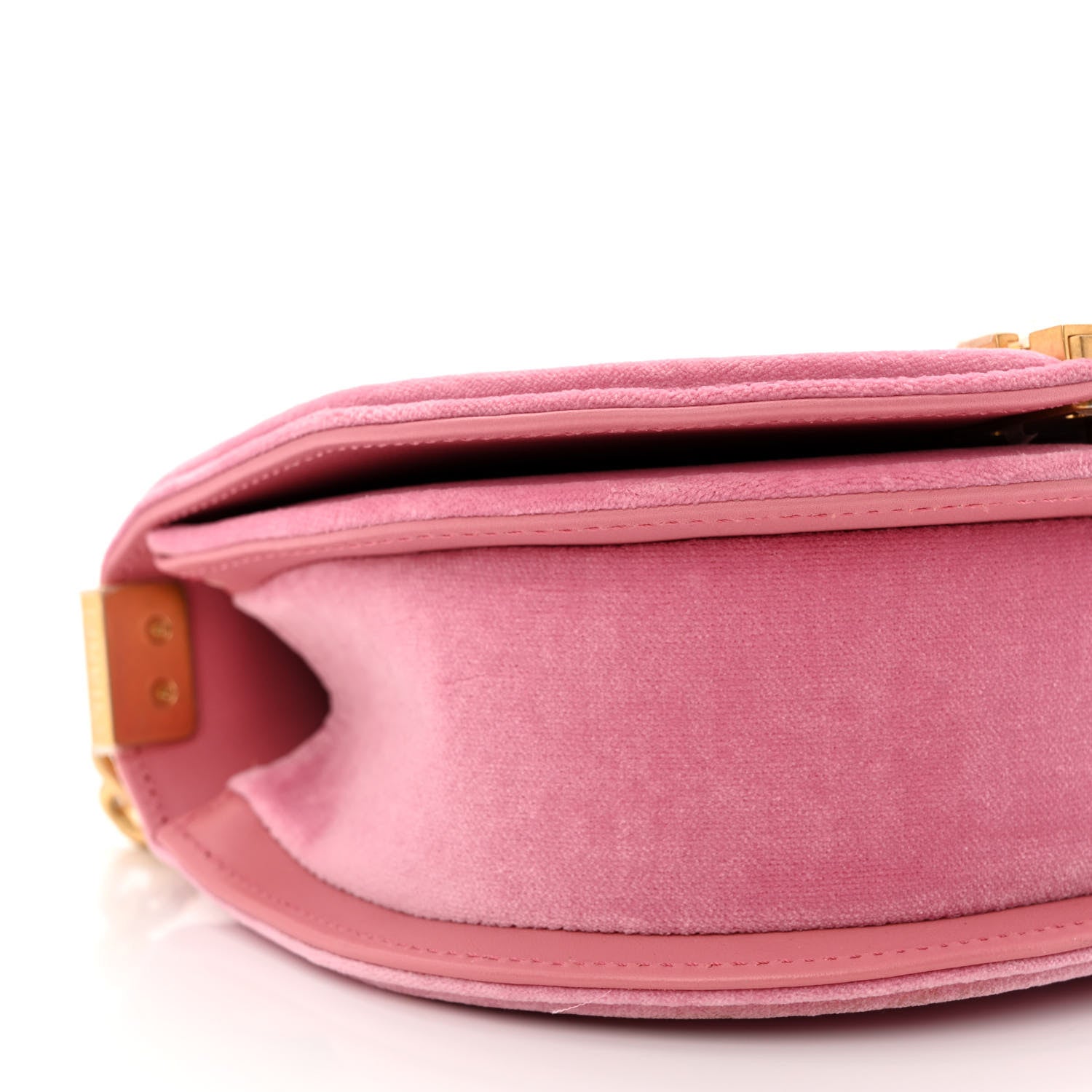 Chanel Velvet Quilted Small Boy Messenger Bag Pink 9 of 10