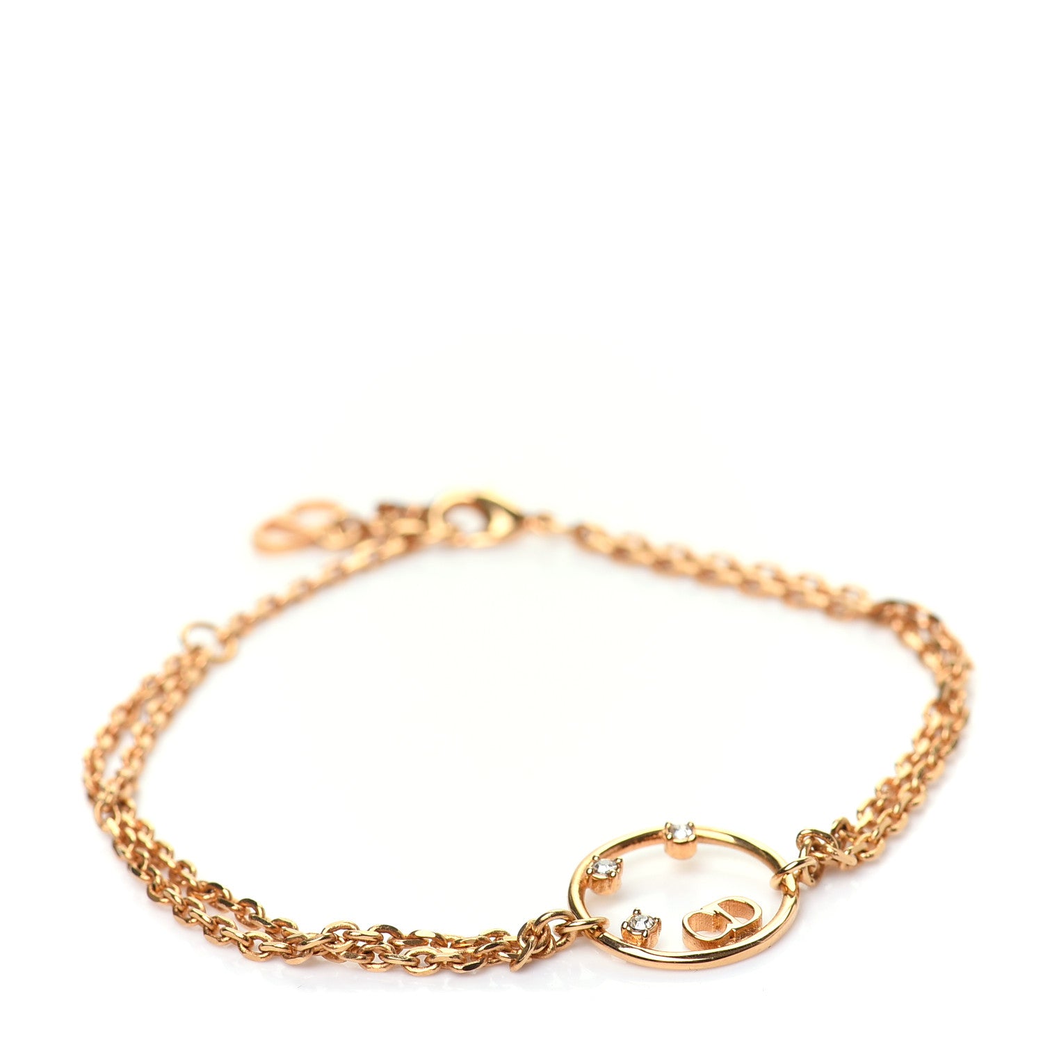 Christian Dior Metal Crystal Bracelet Gold 1 of 3