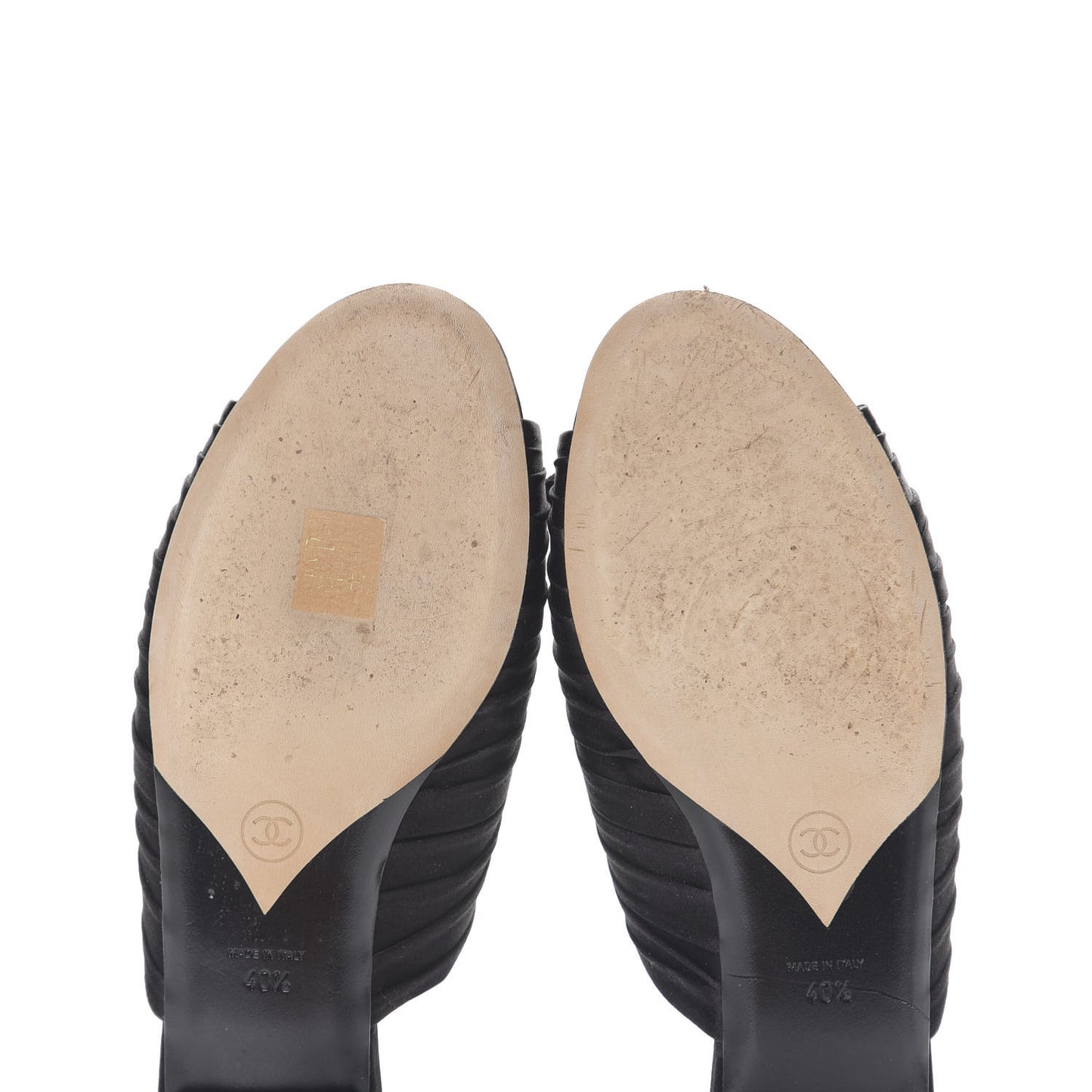 Satin Bow Mules 40.5 Black