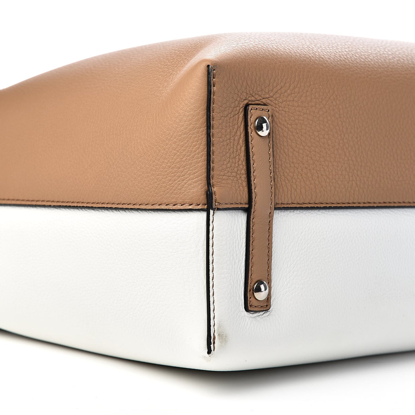 Soft Grain Calfskin Medium Belt Bag Light Camel Chalk White