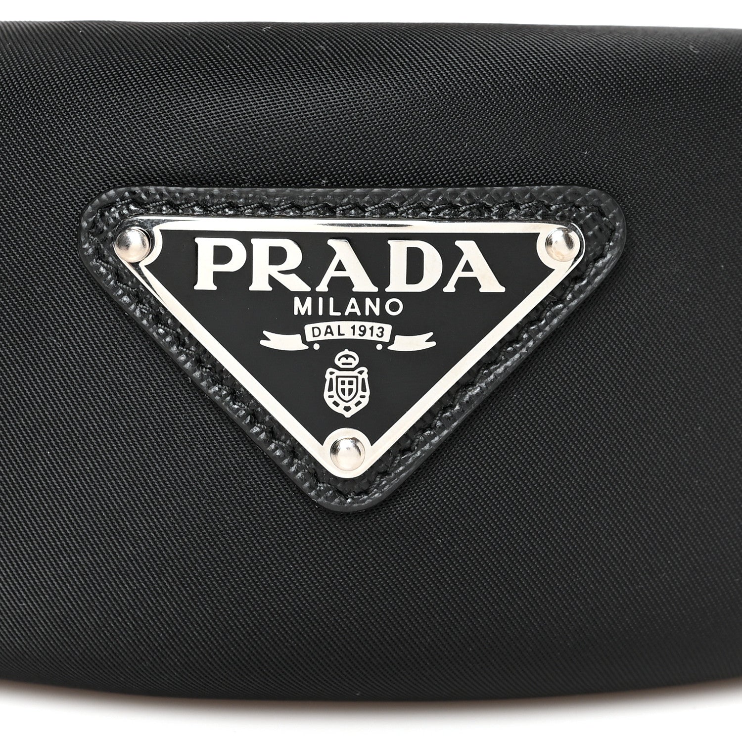 Prada Re-Nylon Metal Triangle Logo Headband Black 4 of 5
