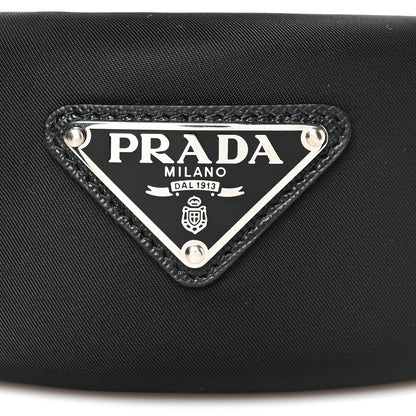 Prada Re-Nylon Metal Triangle Logo Headband Black 4 of 5