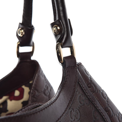 Gucci Guccissima Large D Gold Ring Shoulder Bag Chocolate 11 of 11