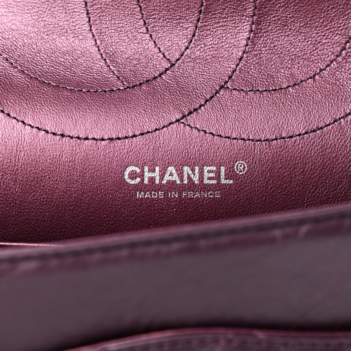 Aged Calfskin Quilted 2.55 Reissue 227 Flap Dark Purple