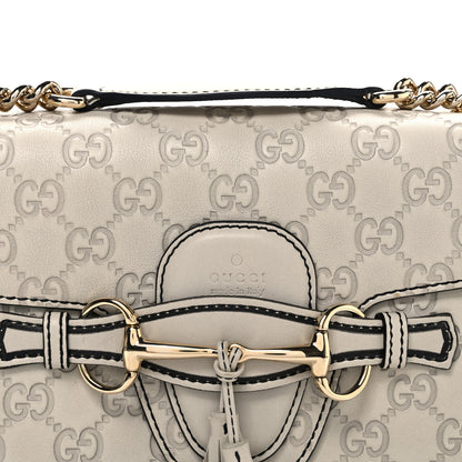 Gucci Guccissima Signature Medium Emily Chain Shoulder Bag Mystic White 8 of 10
