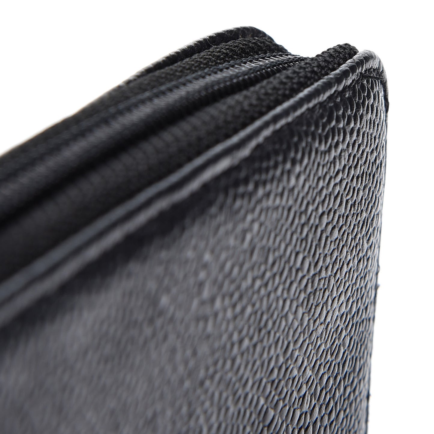 Caviar Large Timeless CC Zip Around Wallet Black
