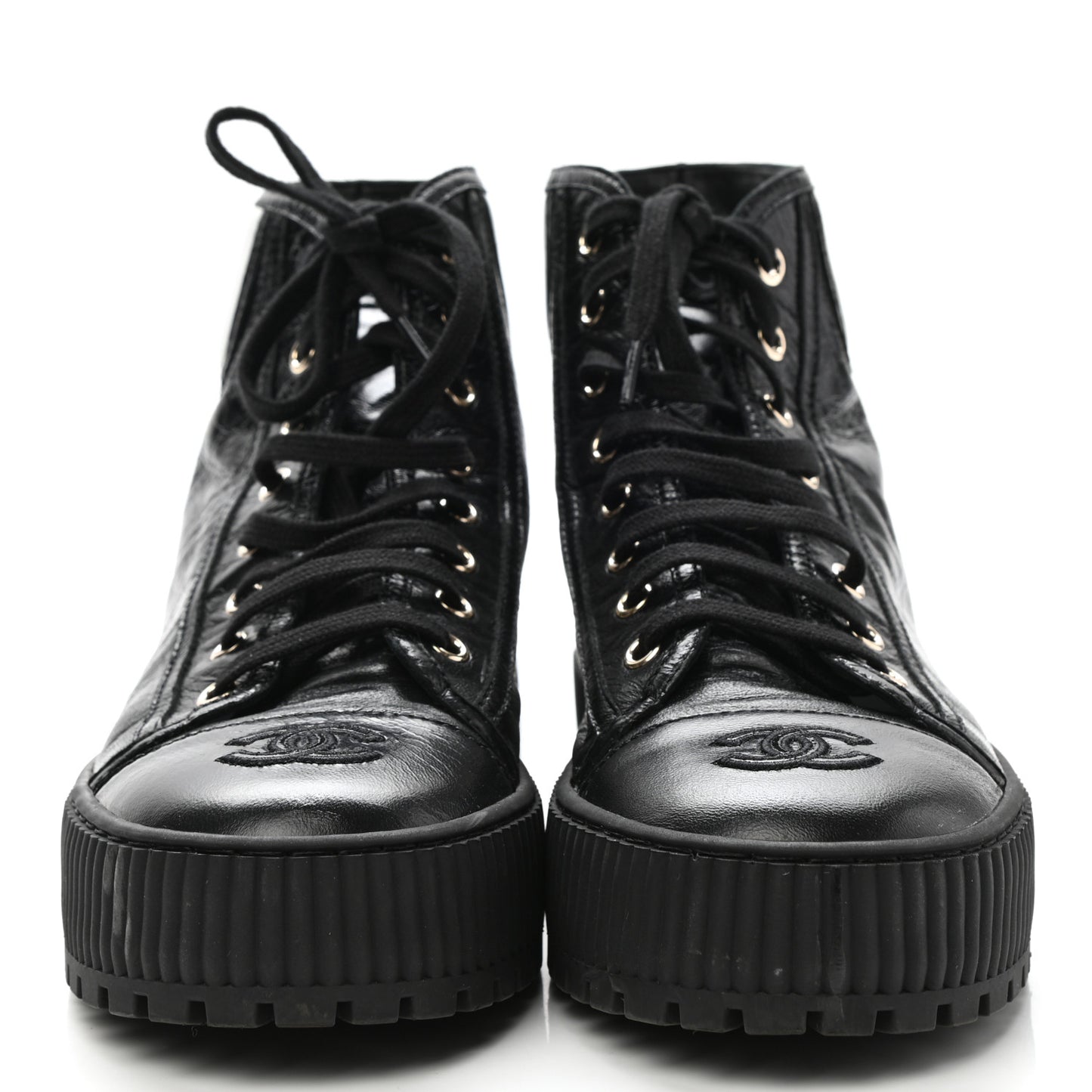 Aged Calfskin Lace Up Cap Toe Sneakers 40 Black White