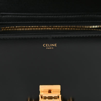 Celine Shiny Calfskin Teen Triomphe Black 5 of 10