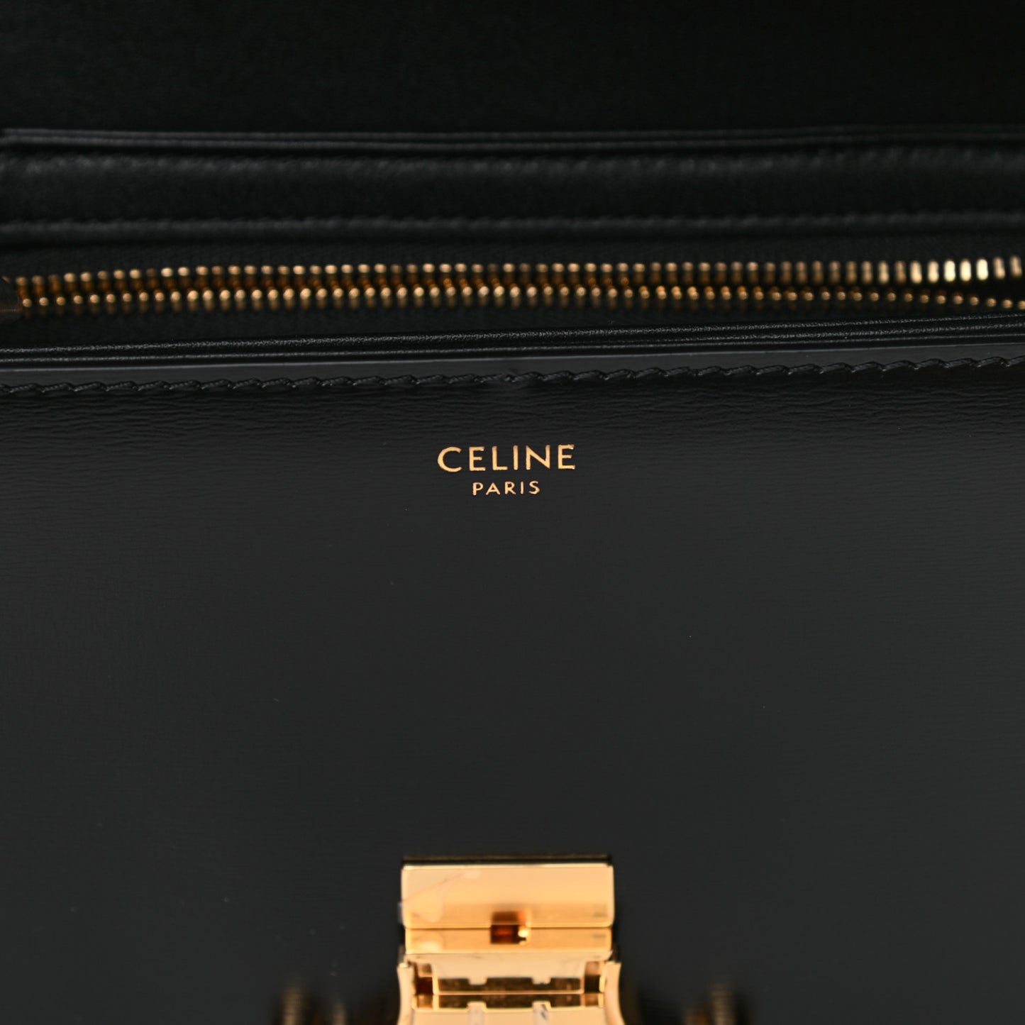 Shiny Calfskin Teen Triomphe Black