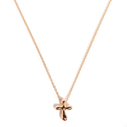 Tiffany 18k Yellow Gold Elsa Peretti Cross Pendant Necklace 1 of 5
