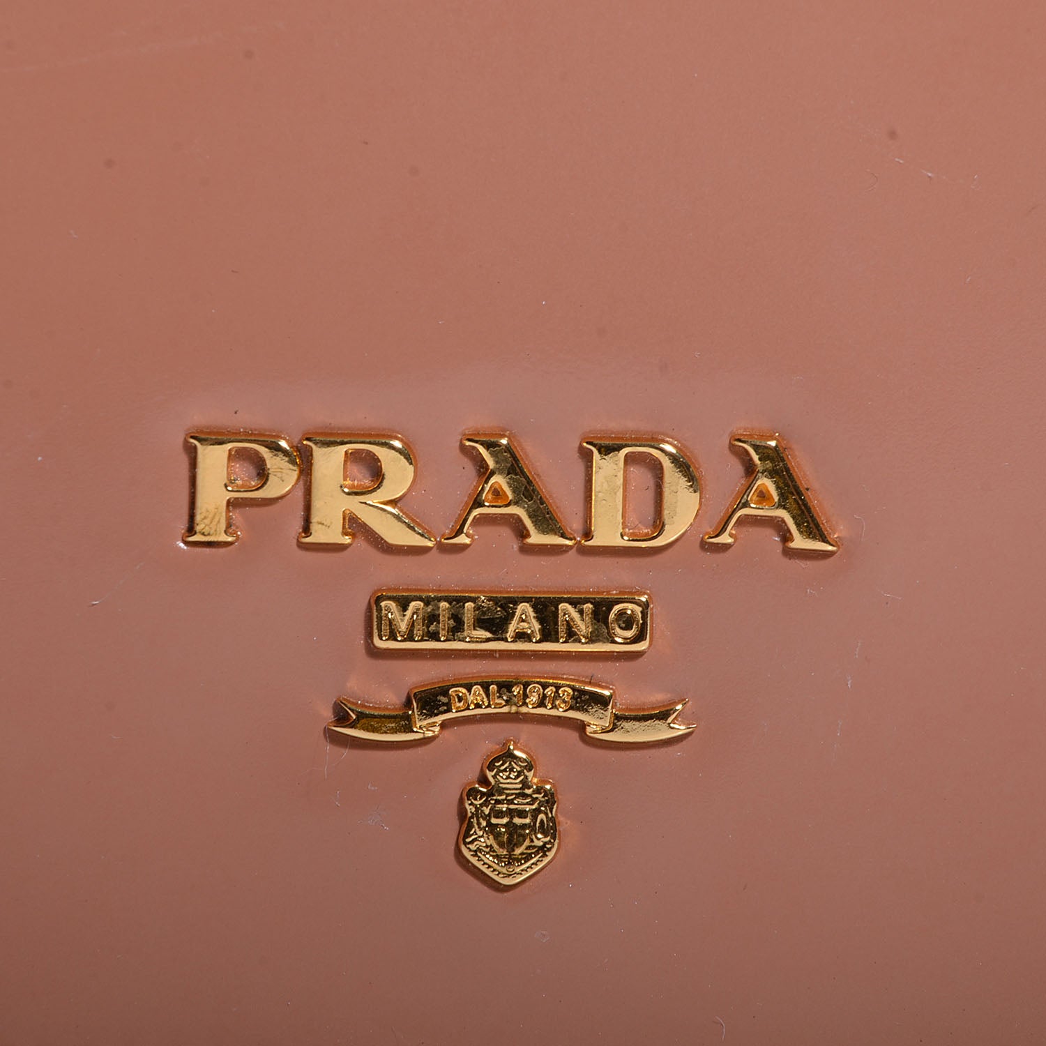 Prada Spazzolato Leather NM Pochette Nudo 9 of 10