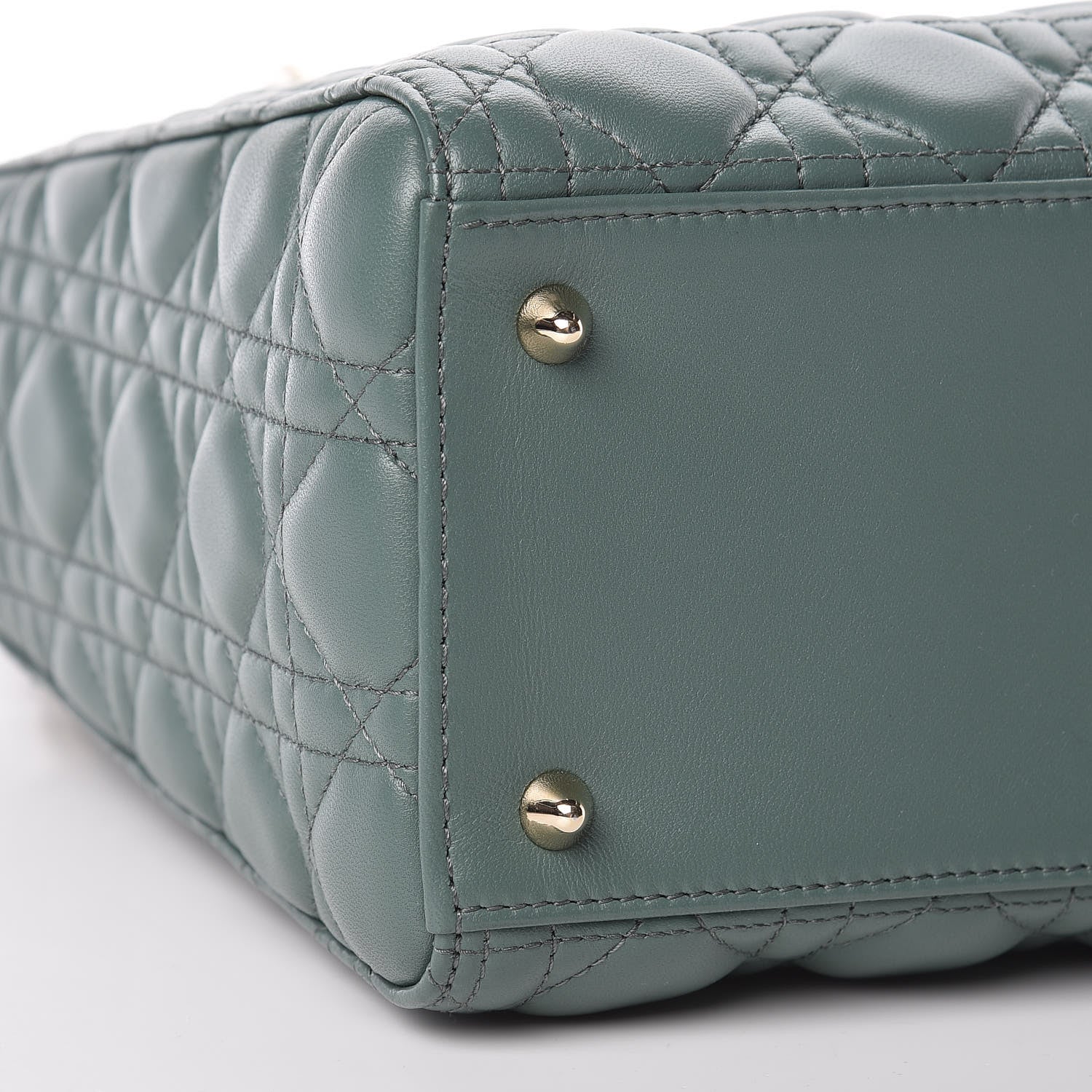 Christian Dior Lambskin Cannage Medium Lady Dior Orage 8 of 11