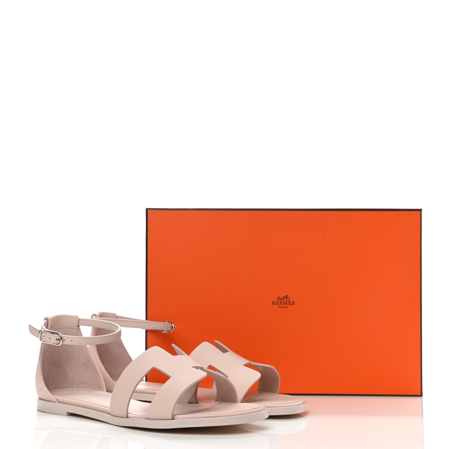 Hermes Calfskin Santorini Sandals 38 Rose Petale 9 of 9