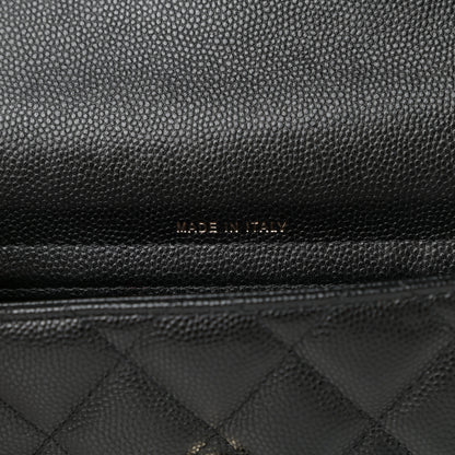 Chanel Caviar Quilted Flap Phone Holder With Chain Black 7 of 13