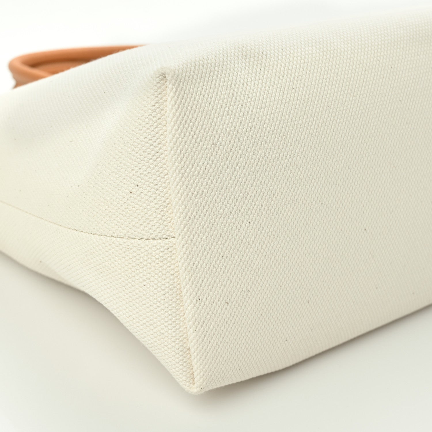 Celine Canvas Calfskin Horizontal Cabas Natural Tan 8 of 9
