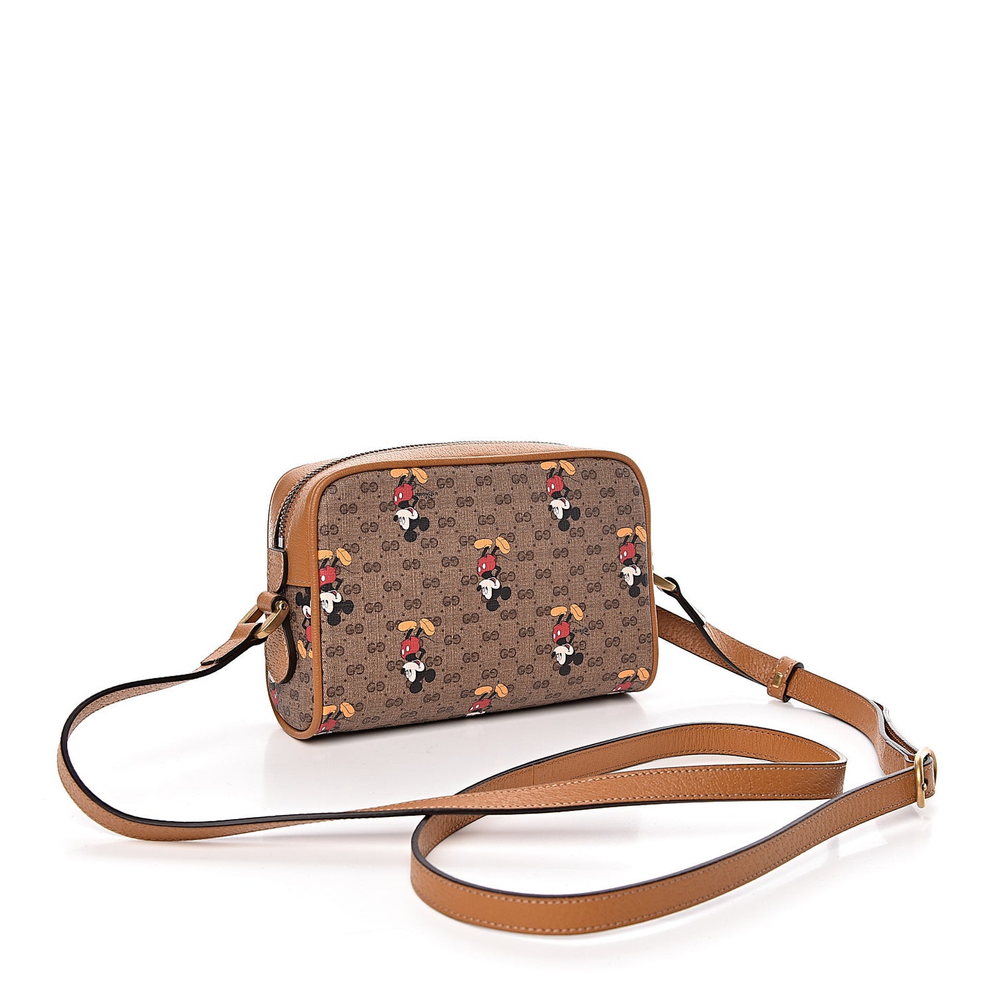 X DISNEY Mini Vintage GG Supreme Monogram Mickey Mouse Shoulder Bag Beige Vintage Sun Oil