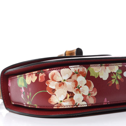 Gucci Shangai Calfskin Blooms Print Small Classic Bamboo Top Handle Bag Romantic Ceries Multicolor 8 of 12