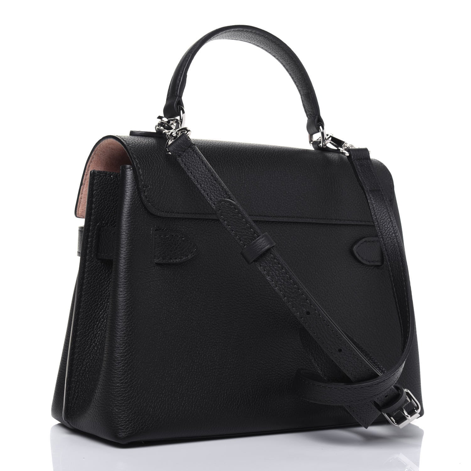 Louis Vuitton Calfskin Lockme Ever BB Black 4 of 20