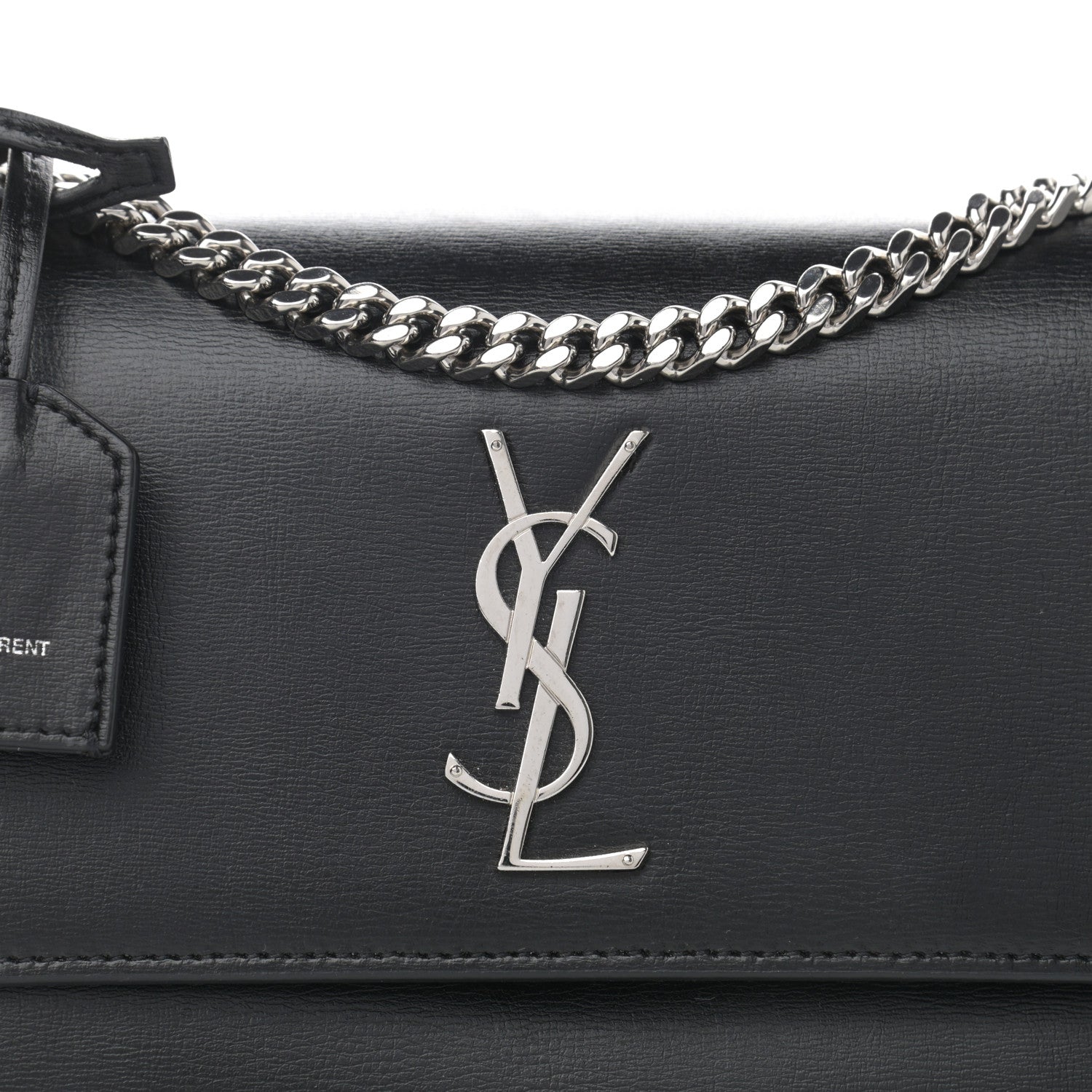 Saint Laurent Calfskin Large Monogram Sunset Black 8 of 13