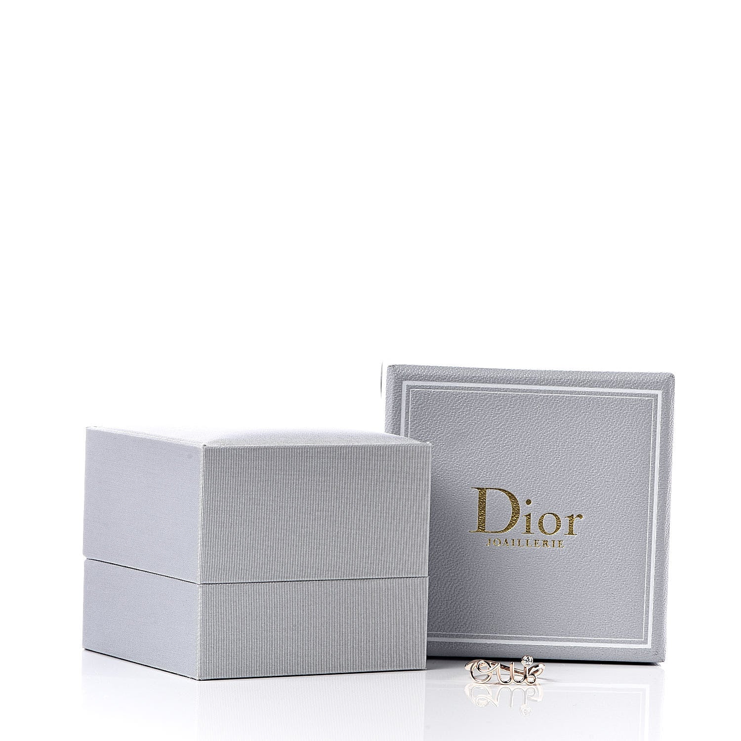 Christian Dior 18K Rose Gold Diamond Oui Ring 54 7 6 of 6