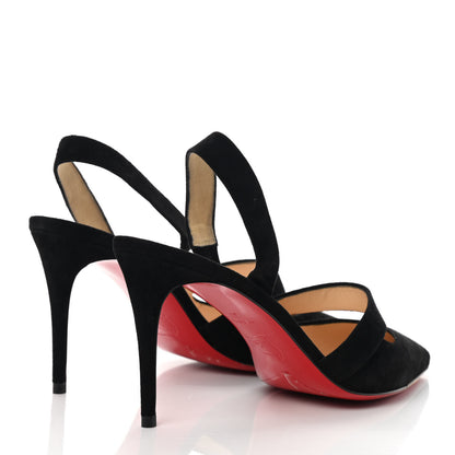 Christian Louboutin Veau Velour Actina 85 Pumps 37 Black 4 of 11