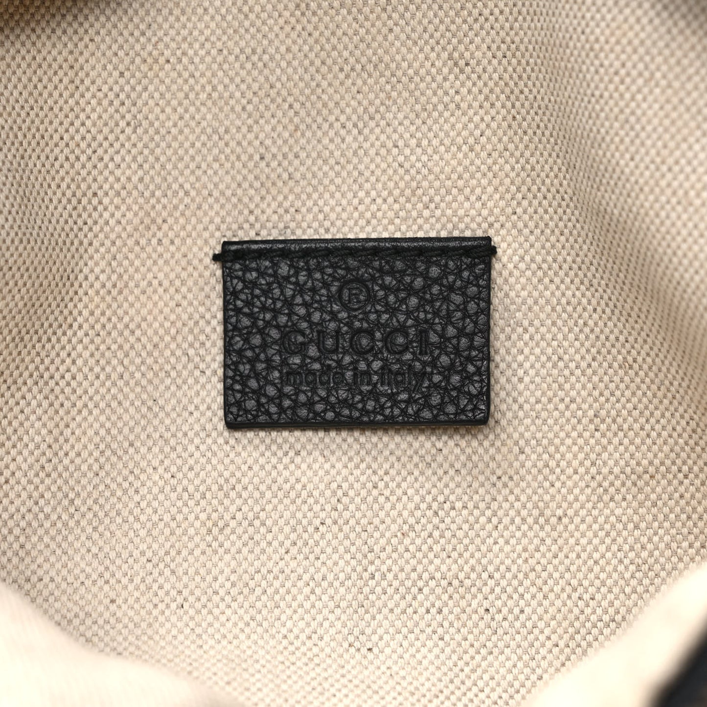 Grained Calfskin Logo Belt Bag Black