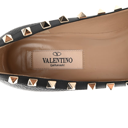 Valentino Garavani Pebbled Calfskin Rockstud 85mm Pumps 36.5 Black 7 of 9