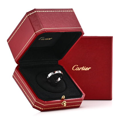 Cartier 18K White Gold 8 Diamond 4mm LOVE Wedding Band Ring 48 4.5 5 of 5