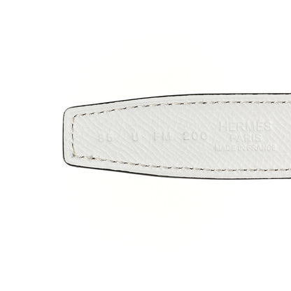 Hermes Swift Epsom 24mm H Cursives Belt 85 White Etoupe 6 of 7