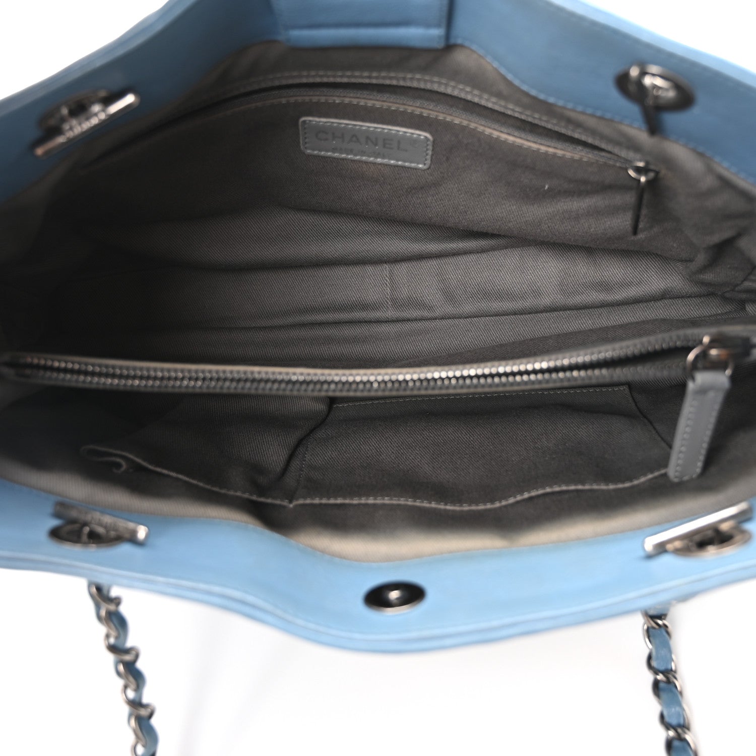 Chanel Calfskin Medium Stitch It Tote Blue 5 of 10