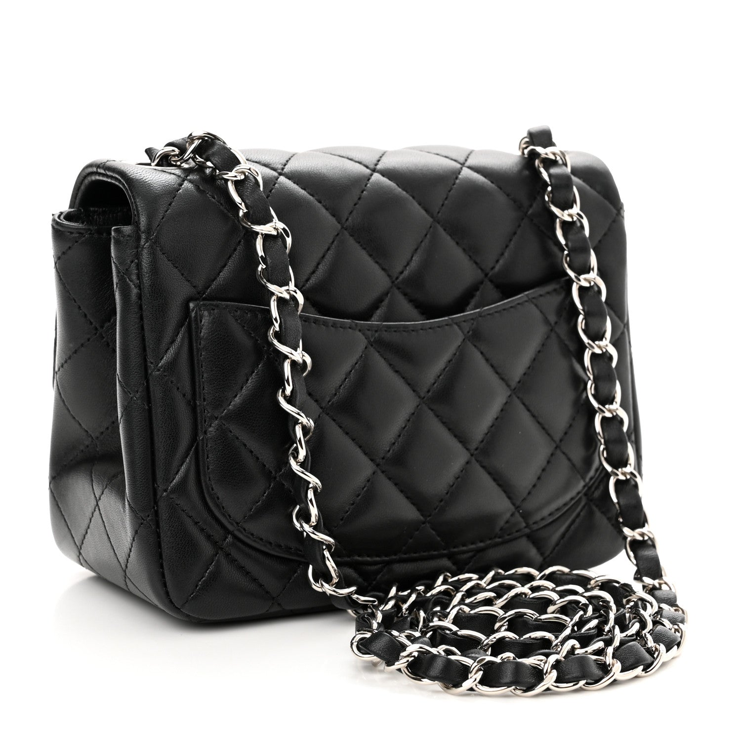 Chanel Lambskin Quilted Mini Square Flap Black 3 of 11