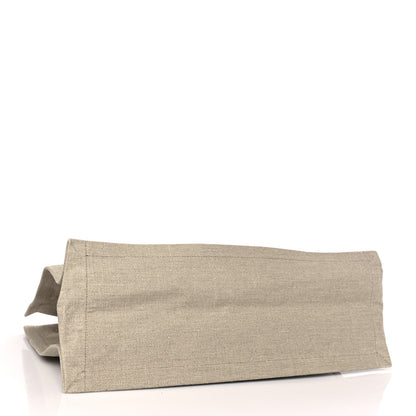 Saint Laurent Linen Calfskin Rive Gauche Tote Optic White 4 of 11