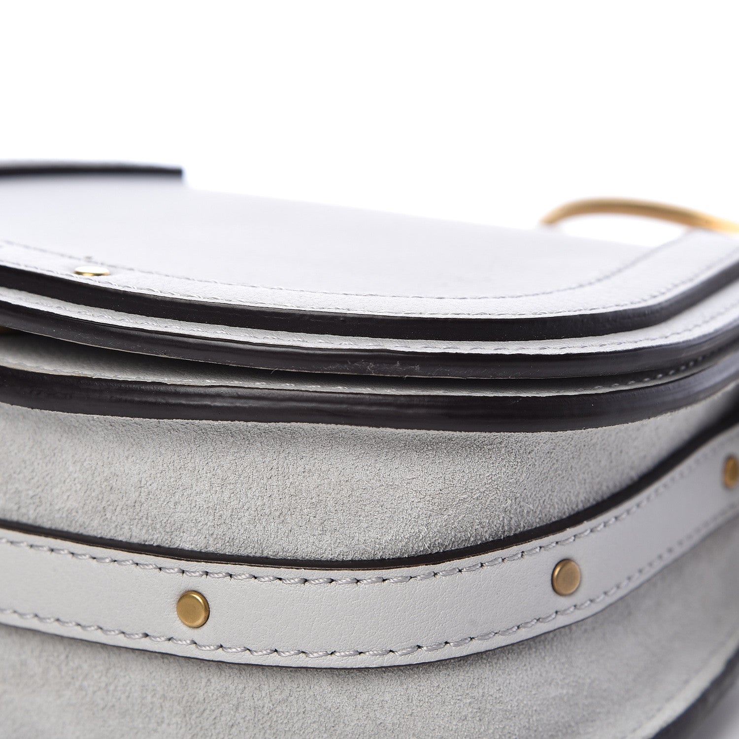 Chloe Calfskin Suede Small Nile Bracelet Bag Airy Grey 12 of 12