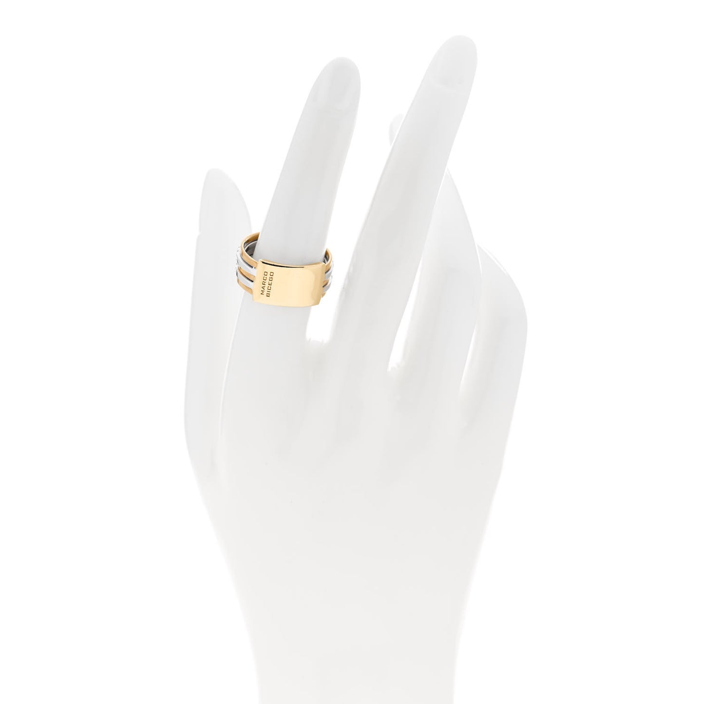 18K Yellow White Gold Diamond Goa Ring 54 7