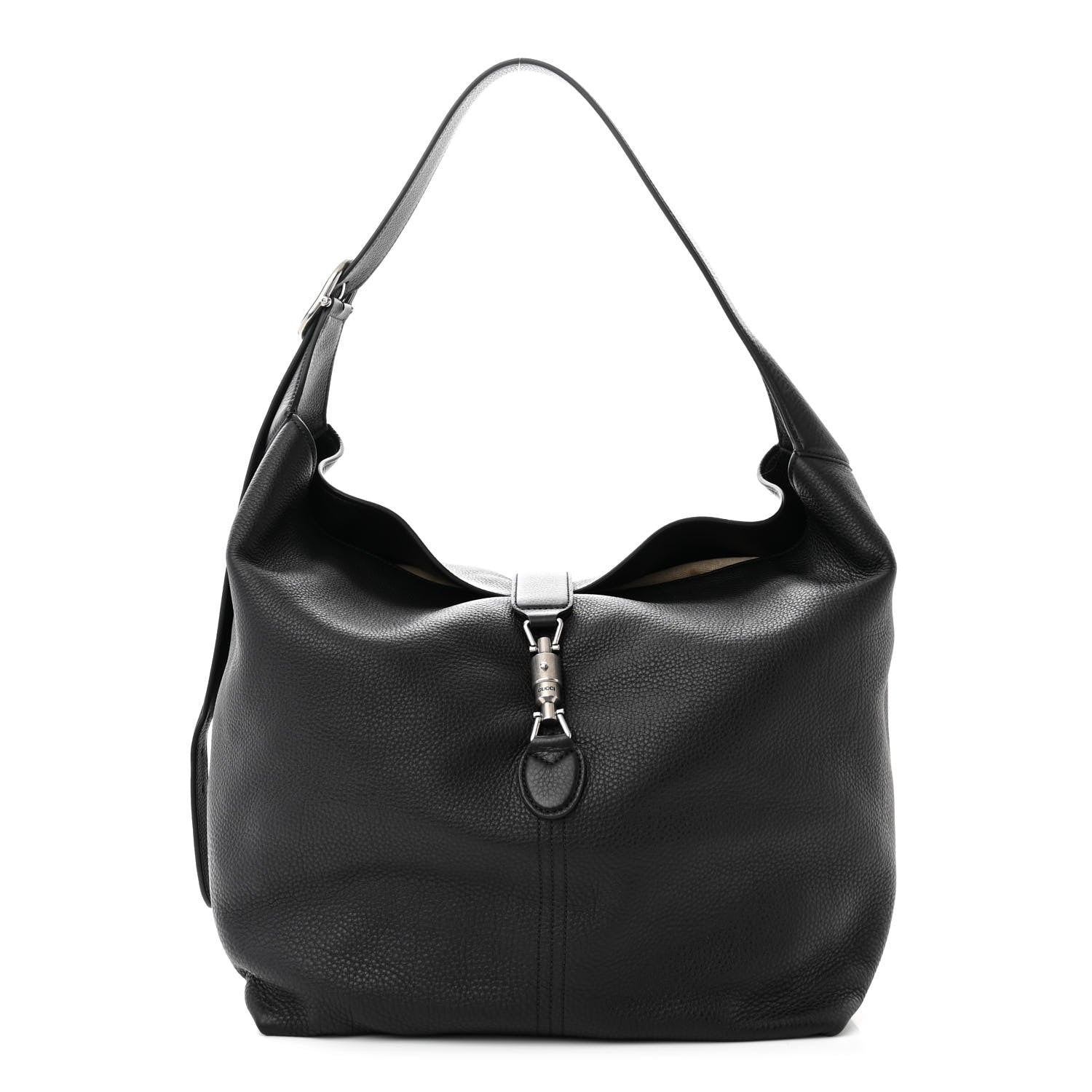 Gucci Amour Grane Calfskin Medium Jackie 1961 Crossbody Bag Black 1 of 11