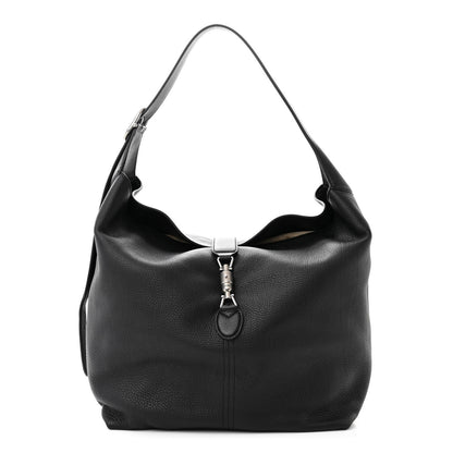 Gucci Amour Grane Calfskin Medium Jackie 1961 Crossbody Bag Black 1 of 11