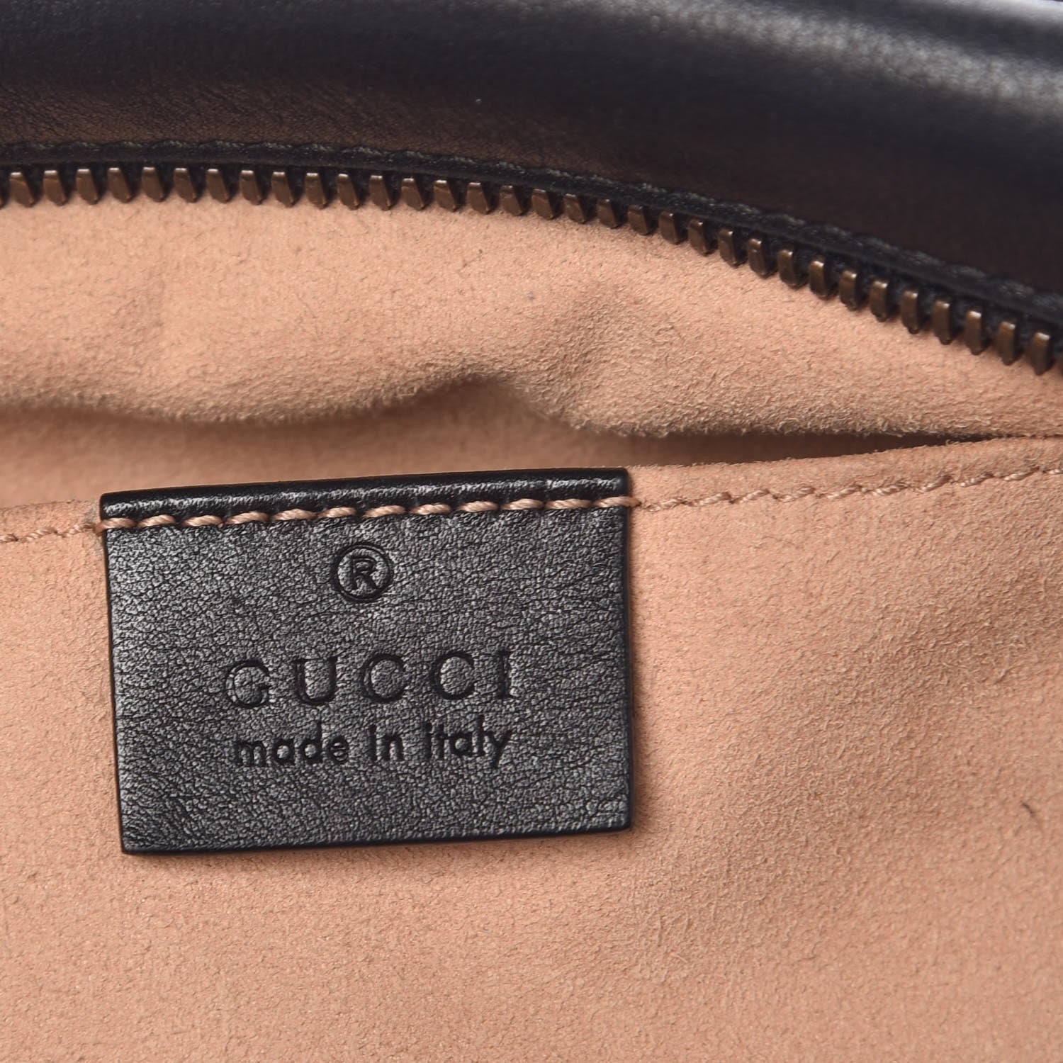 Gucci Calfskin Matelasse Small GG Marmont Chain Shoulder Bag Black 6 of 7