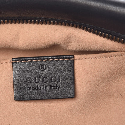 Gucci Calfskin Matelasse Small GG Marmont Chain Shoulder Bag Black 6 of 7