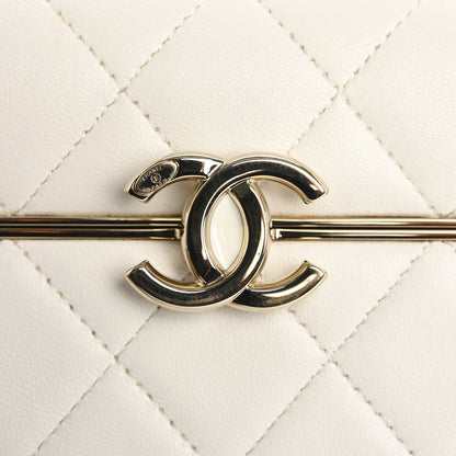 Chanel Lambskin Quilted Small Box With Chain White 11 of 16