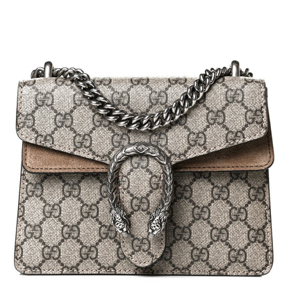 Gucci GG Supreme Monogram Mini Dionysus Shoulder Bag Taupe 1 of 8
