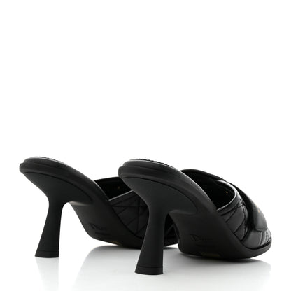 Christian Dior Calfskin Cannage Quilted Dio(r)evolution 80mm Slide Sandals 38 Black 4 of 8
