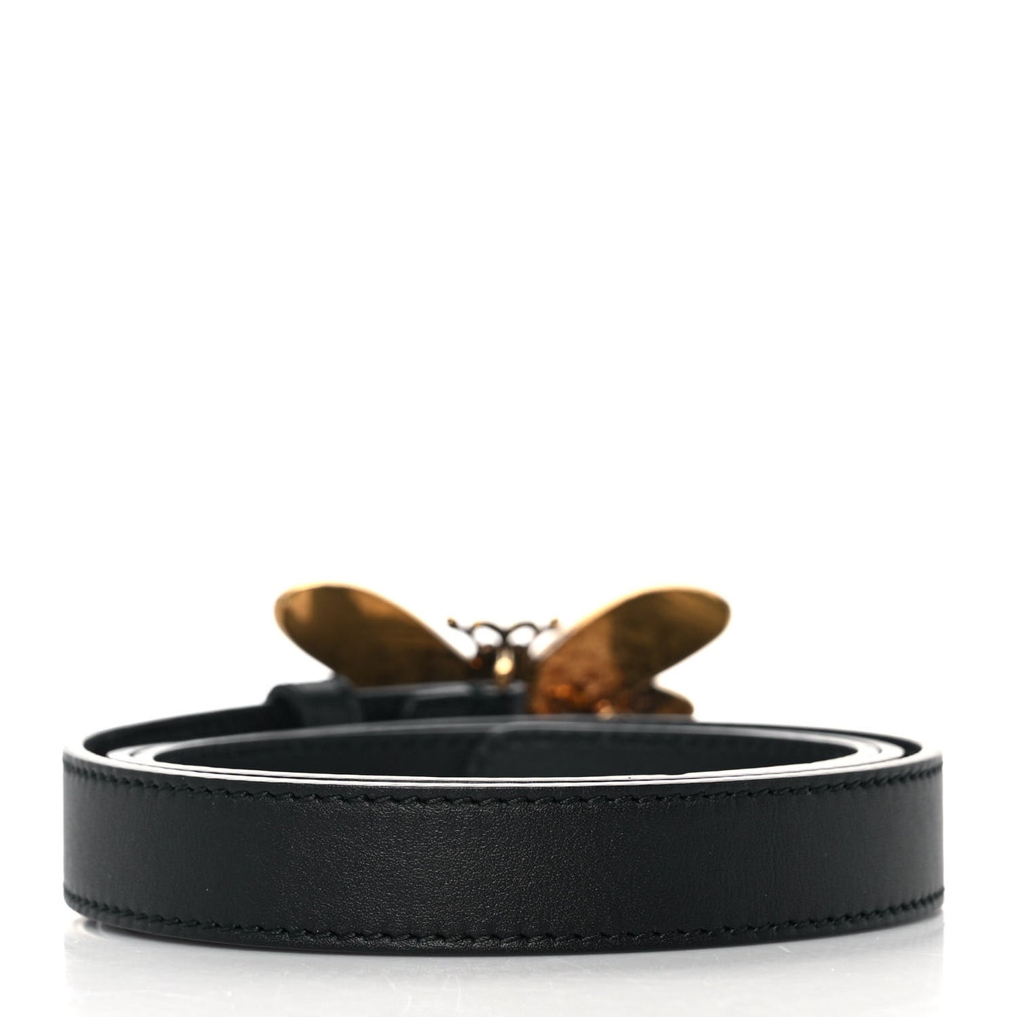 Calfskin Queen Margaret Bee Belt 85 34 Black