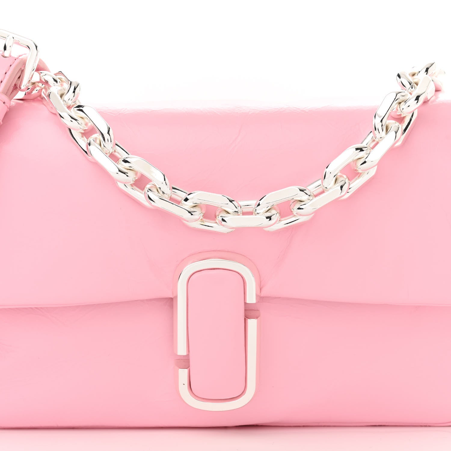 Marc Jacobs Shiny Crinkled Calfskin Mini J Pillow Bag Pink 9 of 11
