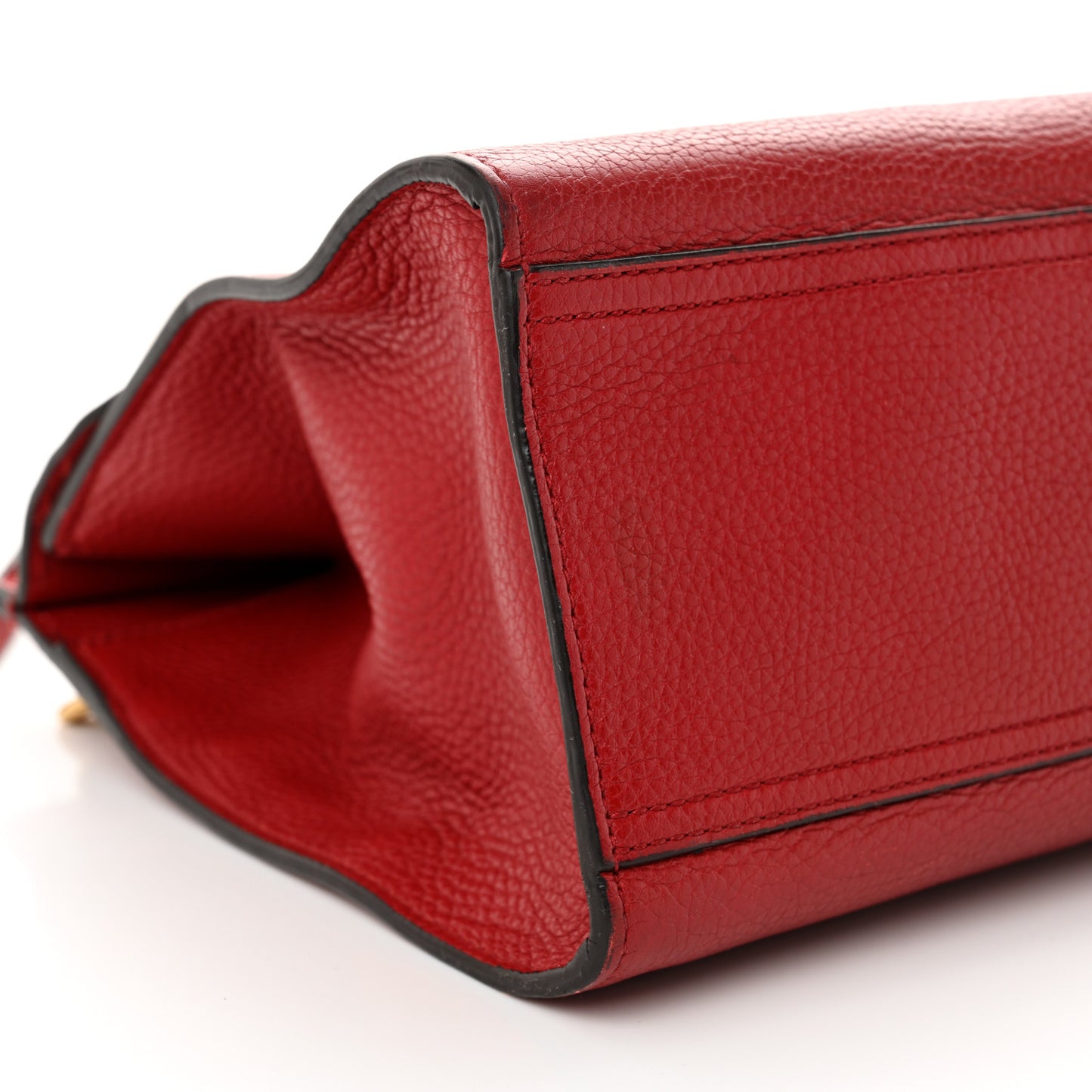 Calfskin Small GG Marmont Top Handle Bag Vulcanic Red