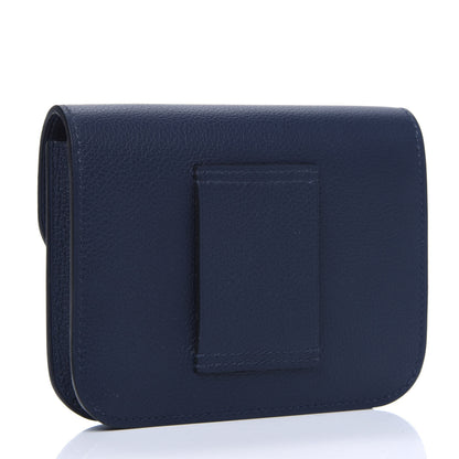 Hermes Evercolor Constance Slim Wallet Bleu Nuit 3 of 6