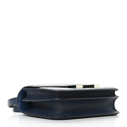 Hermes Ostrich Constance 24 Bleu De Malte 4 of 9