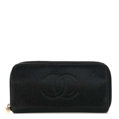 Chanel Caviar Large Timeless CC Zip Around Wallet Black 1 of 18