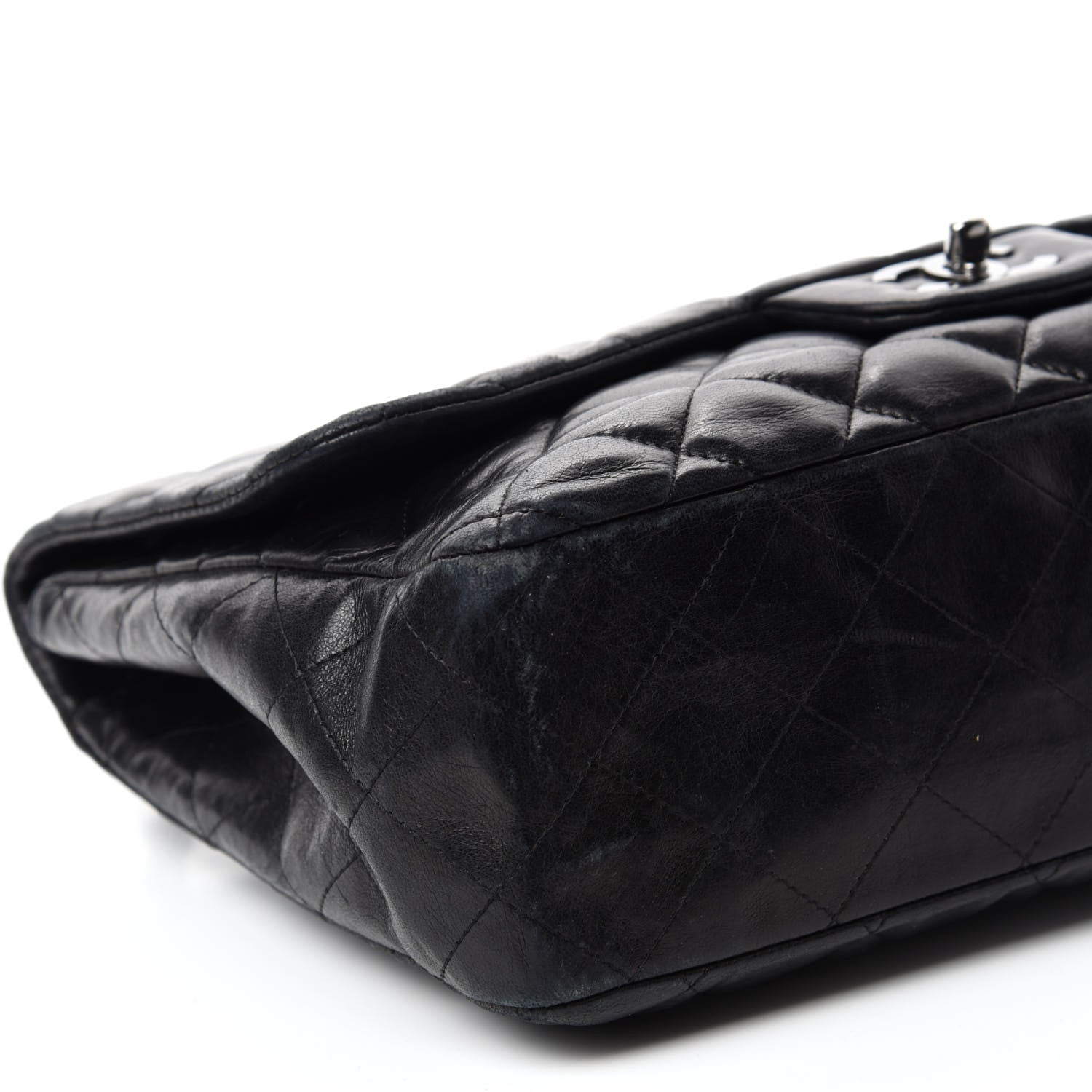 Chanel Lambskin Quilted Jumbo Single Flap Black 6 of 17
